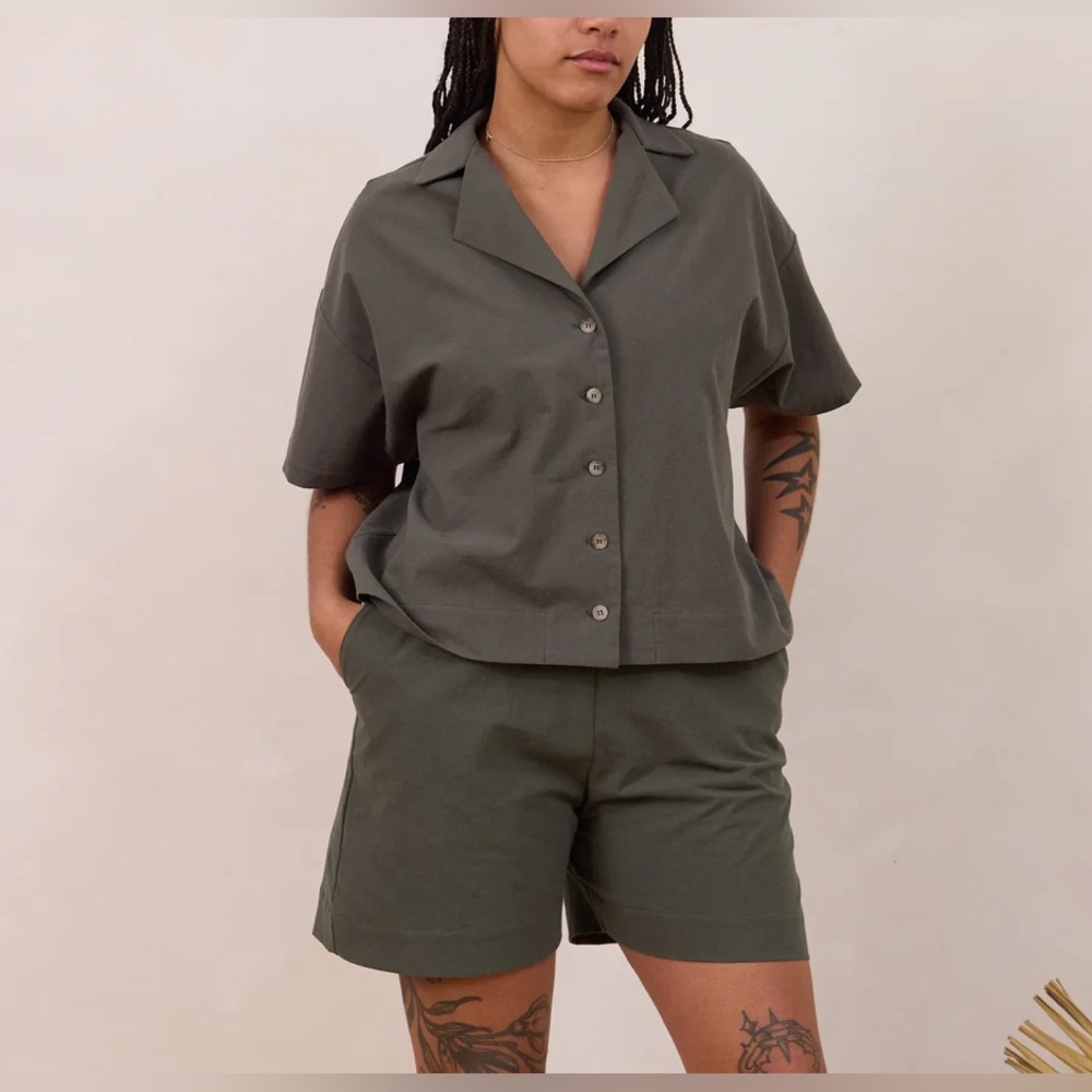 Free Label eucalyptus cotton crepe Lynn shirt size 4X